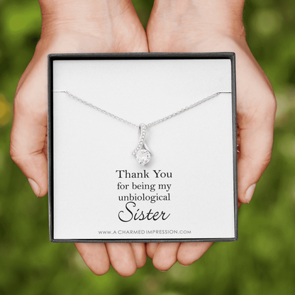 Unbiological Sister Necklace, Bonus Sister Gift, Sister-In-Law Gift, Jewelry for Sister in Law, Step Sister Gift, Soul Sister, Best Friend