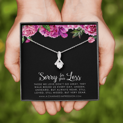 Memorial Necklace, Sympathy Gifts for Women, Loss of Husband Parent Baby, Miscarry Miscarriage Grief, Remembrance Jewelry, In Memory Of