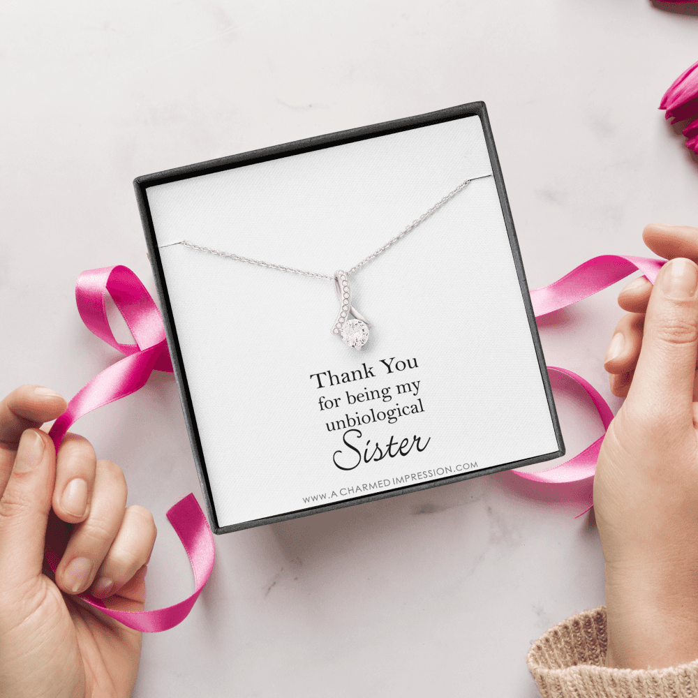 Unbiological Sister Necklace, Bonus Sister Gift, Sister-In-Law Gift, Jewelry for Sister in Law, Step Sister Gift, Soul Sister, Best Friend