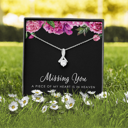 Remembrance Jewelry • Gift for Loss of Loved One • Memory Keepsake Charm • Sympathy Gift • A Piece of My Heart is in Heaven