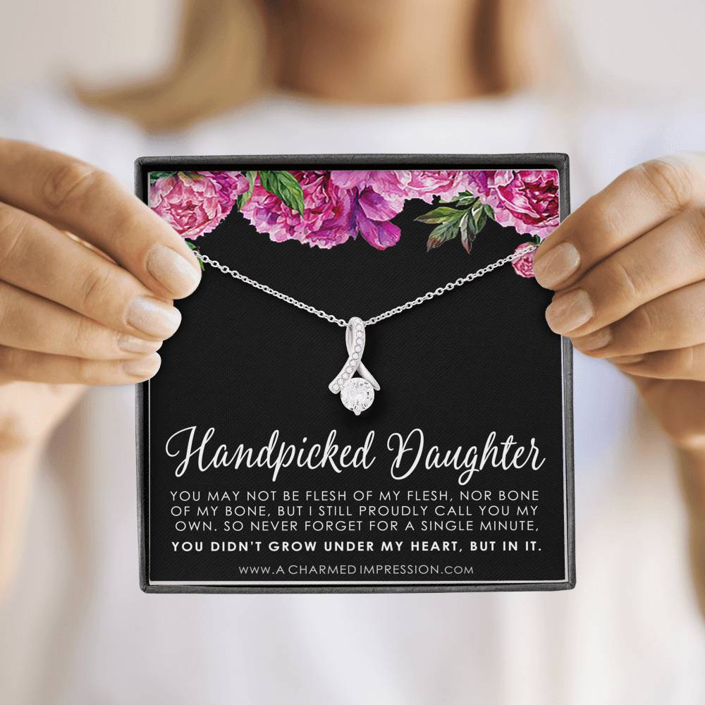 Handpicked Daughter, Stepdaughter Gift for Step Daughter, Infinite Love, Bonus Daughter, Adopted Child, Gift for Girls, Unbiological Child