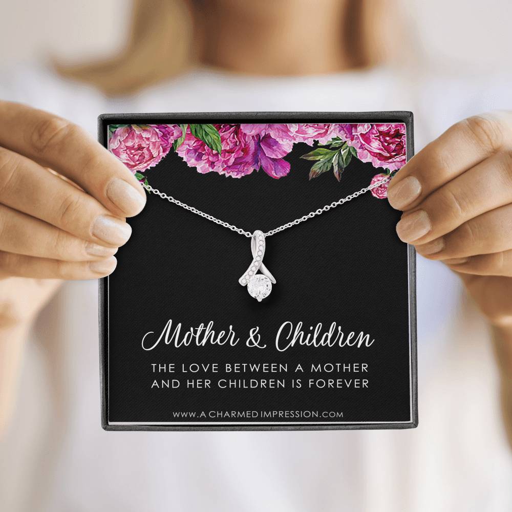 Mother and Children Necklace, Gifts for Mom Jewelry, Family Necklace, Mother Daughter Necklace, Mother's Day Birthday