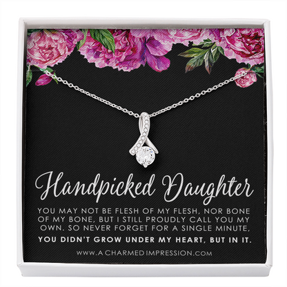 Handpicked Daughter, Stepdaughter Gift for Step Daughter, Infinite Love, Bonus Daughter, Adopted Child, Gift for Girls, Unbiological Child