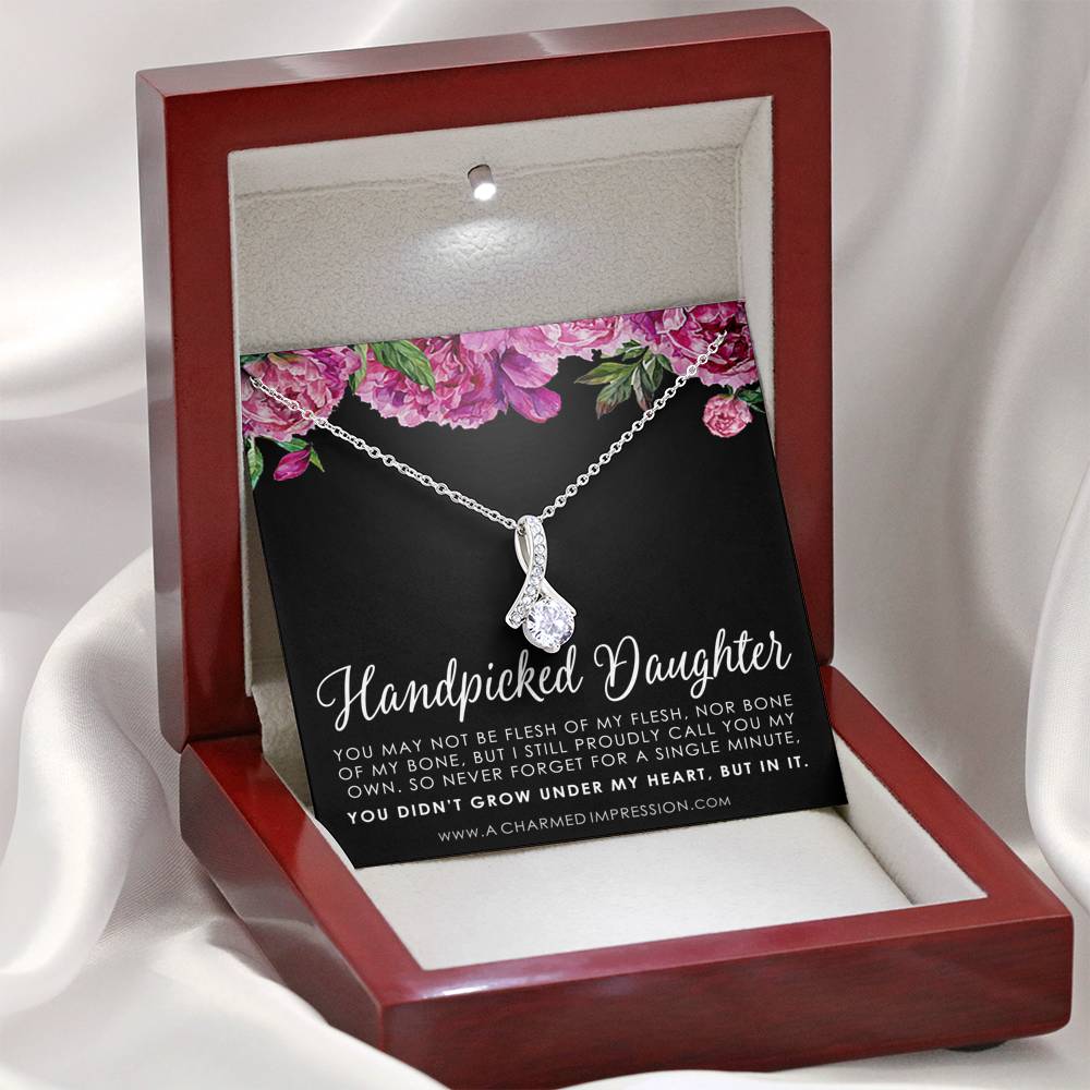 Handpicked Daughter, Stepdaughter Gift for Step Daughter, Infinite Love, Bonus Daughter, Adopted Child, Gift for Girls, Unbiological Child