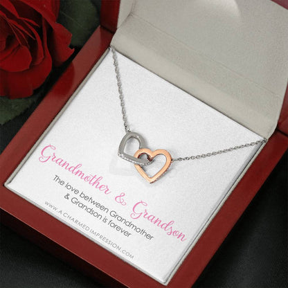 Grandma Gift From Grandson, Grandmother Grandson Gift, Grandmother Necklace, To My Grandma From Grandson Jewelry, Top Grandma Gift