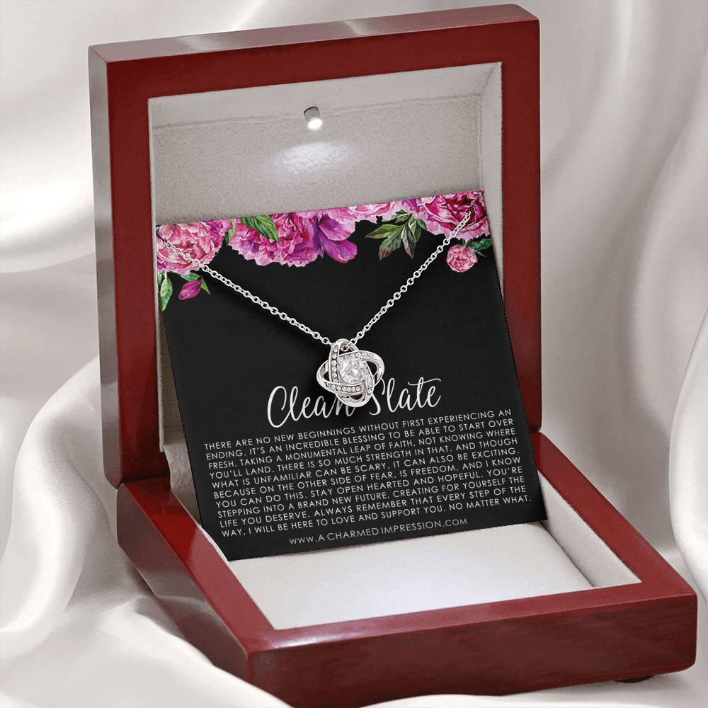 New Beginnings Gift for Her, Clean Slate, New Beginnings Necklace, Breakup Gift Necklace, Blank Slate