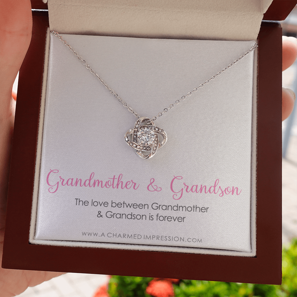 Grandma Gift From Grandson, Grandmother Grandson Gift, Grandmother Necklace, To My Grandma From Grandson Jewelry, Top Grandma Gift