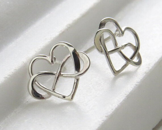 Infinity Heart Post Earrings